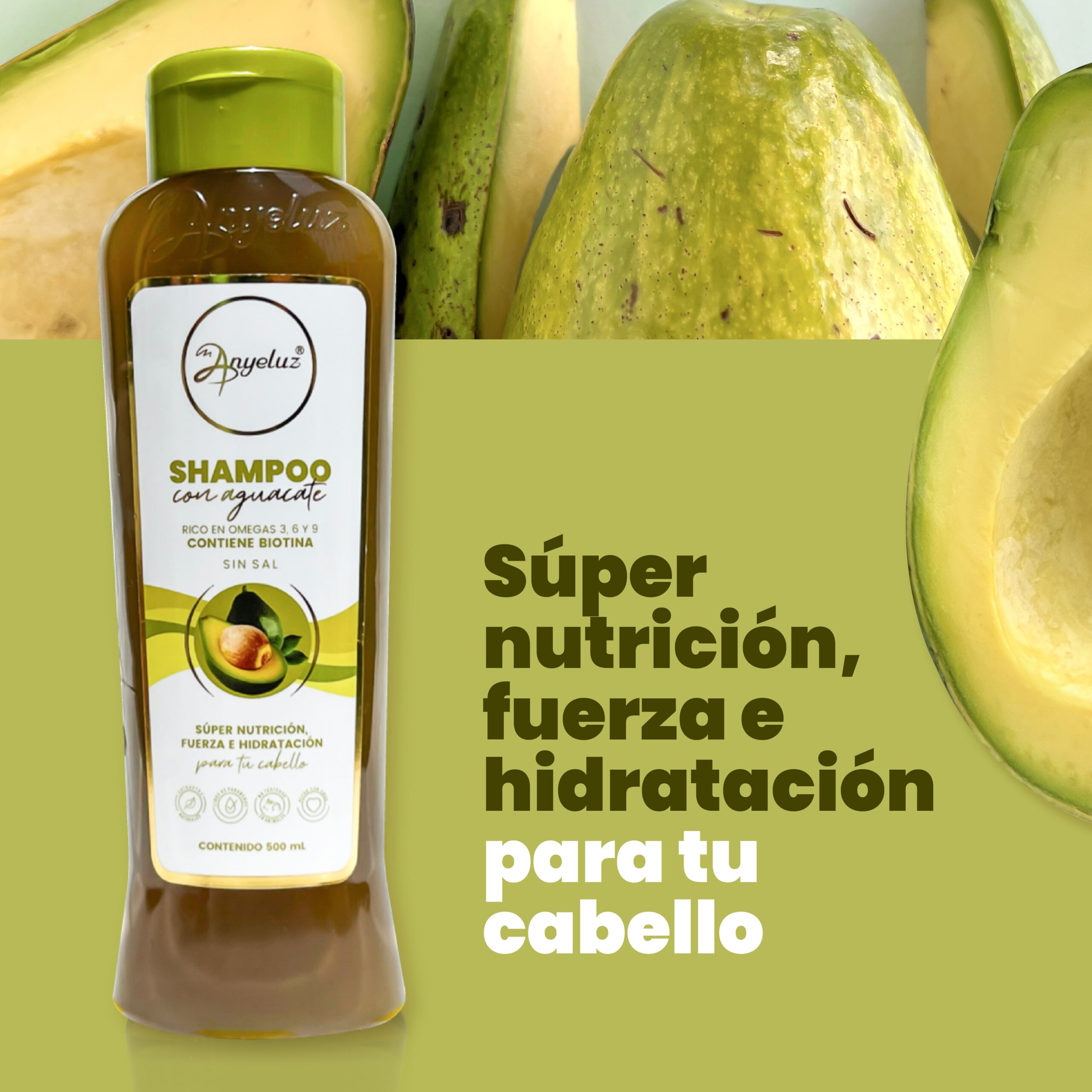 SHAMPOO CON AGUACATE ANYELUZ - Imagen 2