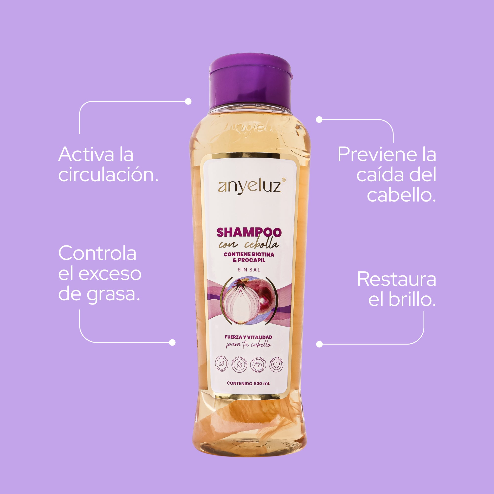 SHAMPOO CON CEBOLLA ANYELUZ - Imagen 4